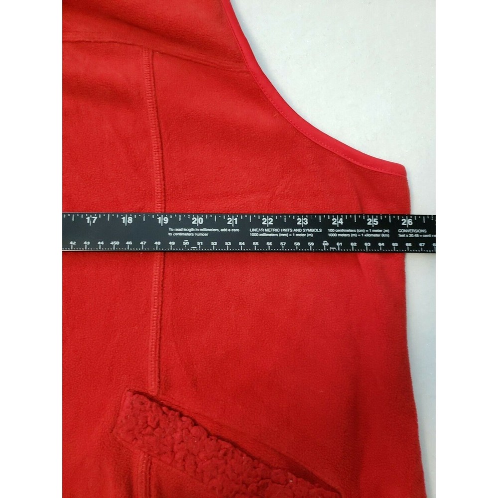 Hilliard & Hanson Women's 2x Red Vest Zip fleece polyester - Picture 5 of 7